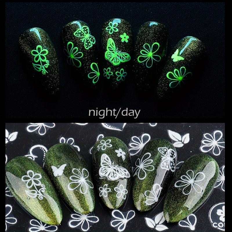 3D Halloween Butterfly Nail Stickers Self Adhesive Decorations