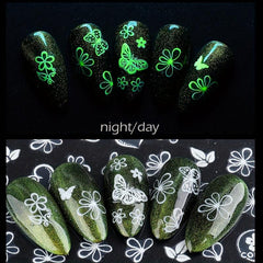 3D Halloween Butterfly Nail Stickers Self Adhesive Decorations