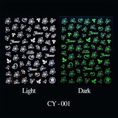 3D Halloween Butterfly Nail Stickers Self Adhesive Decorations