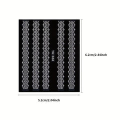 30 Sheets Lace Nail Art Stickers Self Adhesive Flower Nail Art Decals
