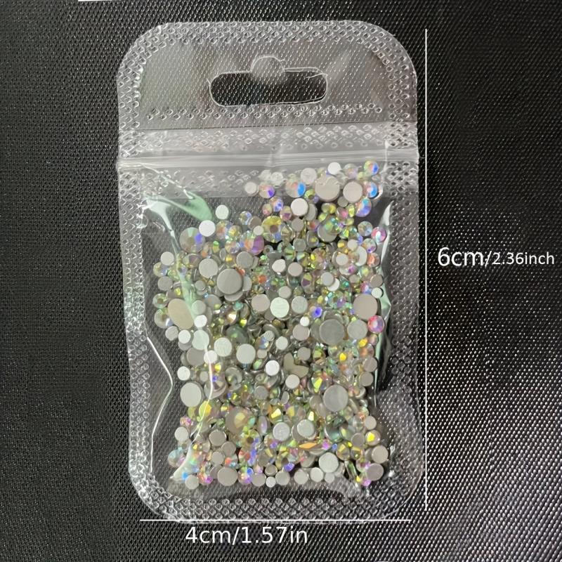 AB Crystal Flat Back Clear Nail Rhinestone 3D Flat Bottom Mixed Size