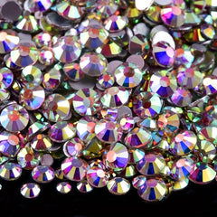 AB Crystal Flat Back Clear Nail Rhinestone 3D Flat Bottom Mixed Size