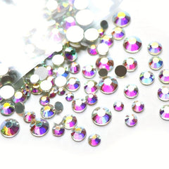 AB Crystal Flat Back Clear Nail Rhinestone 3D Flat Bottom Mixed Size