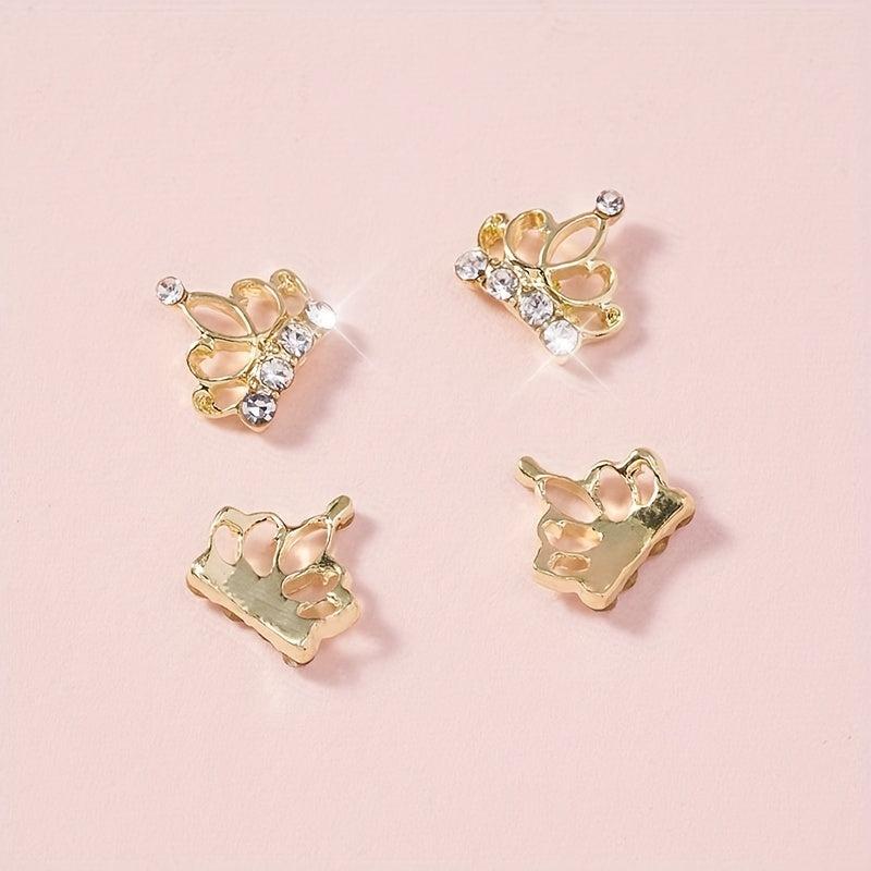 3D Crown Nail Charms Alloy Crown Nail Art Decoration Kit