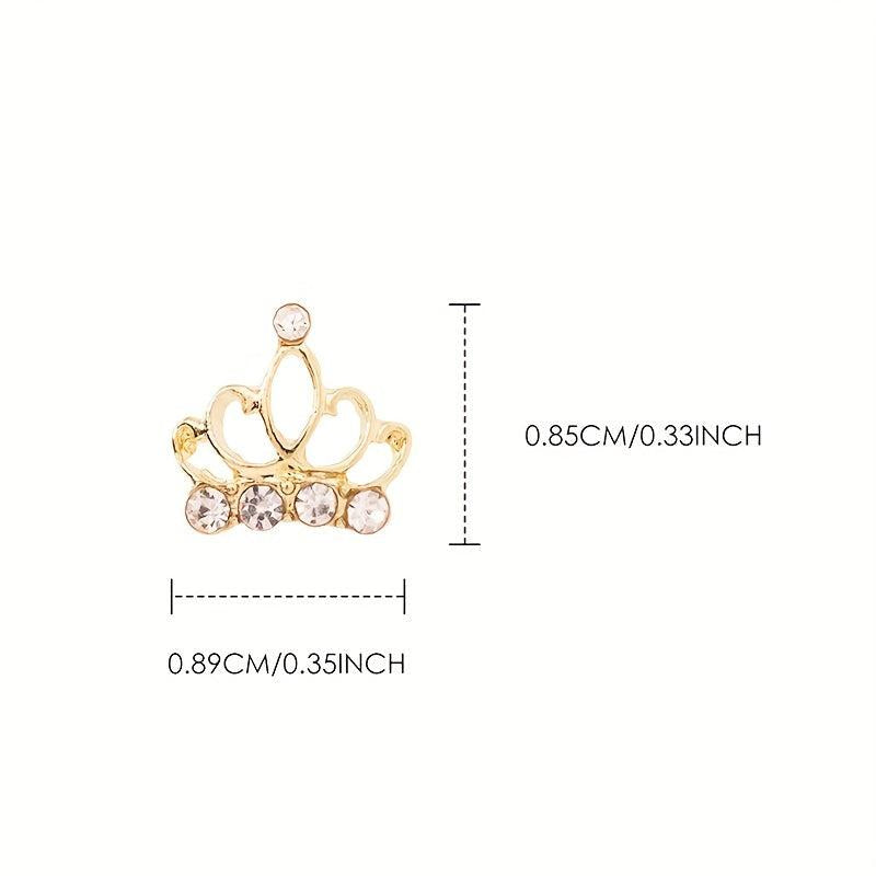 3D Crown Nail Charms Alloy Crown Nail Art Decoration Kit