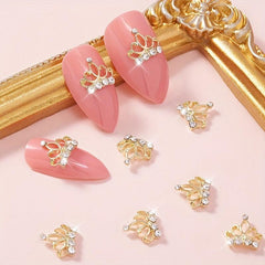 3D Crown Nail Charms Alloy Crown Nail Art Decoration Kit