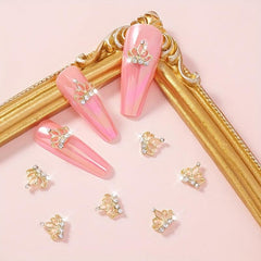 3D Crown Nail Charms Alloy Crown Nail Art Decoration Kit
