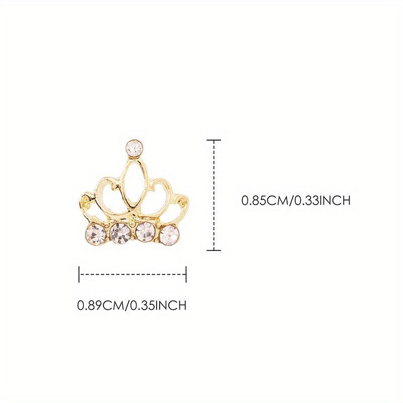3D Crown Nail Charms Alloy Crown Nail Art Decoration Kit