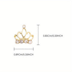 3D Crown Nail Charms Alloy Crown Nail Art Decoration Kit