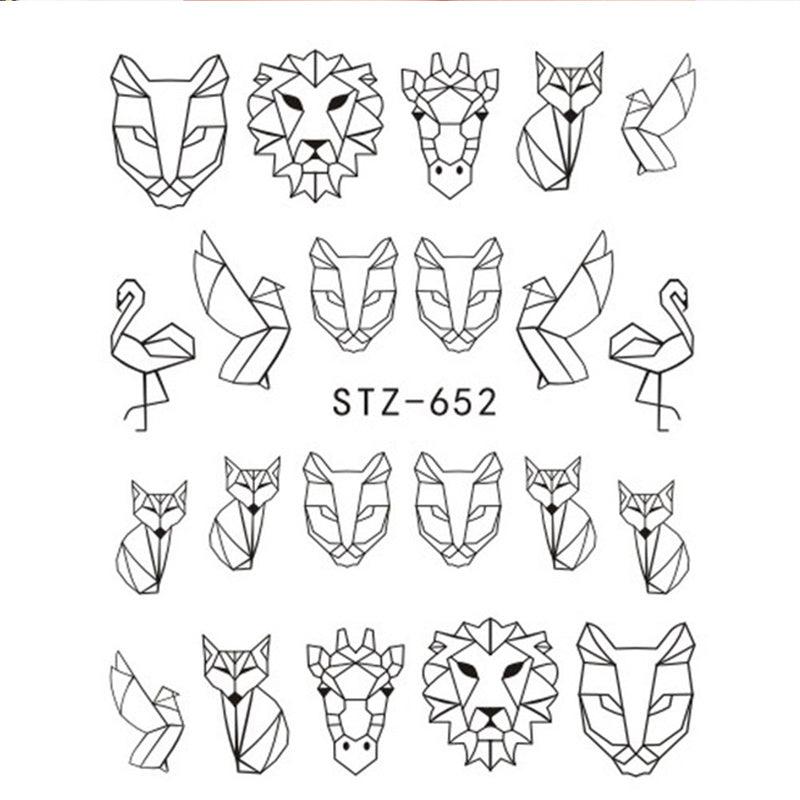 5pcs Nail Art Decals DIY Water Stickers Necklace Jewelry Flower Transfer