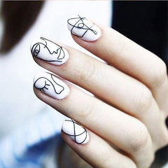 5pcs Nail Art Decals DIY Water Stickers Necklace Jewelry Flower Transfer
