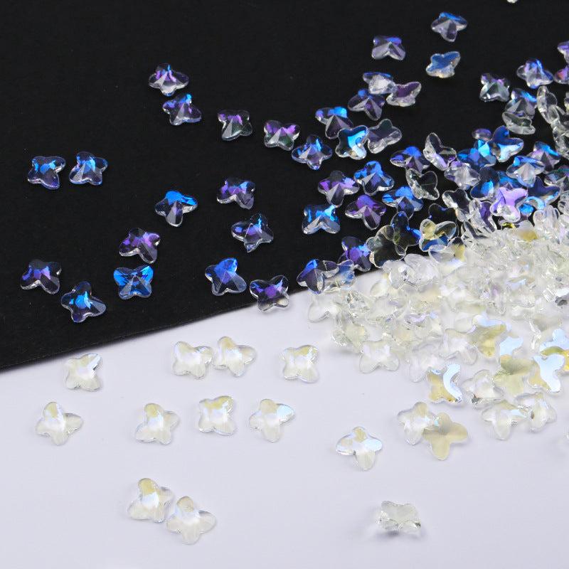 300pcs Mixed Shaped Aurora Nail Art Rhinestones for DIY or Salons