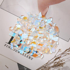 300pcs Mixed Shaped Aurora Nail Art Rhinestones for DIY or Salons