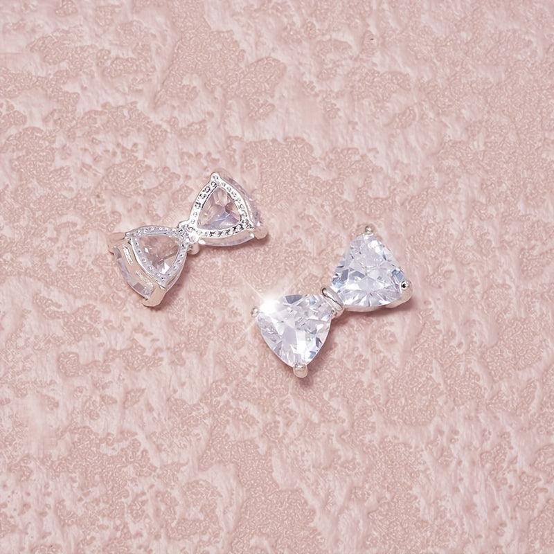 Nail Rhinestones Crystals Bow Charms Nail Accessories