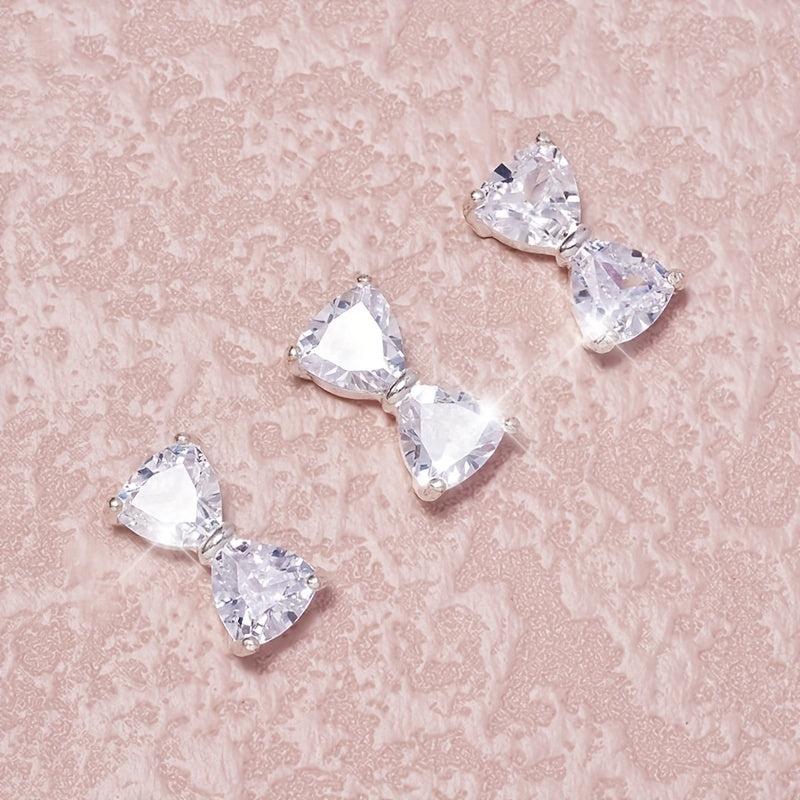 Nail Rhinestones Crystals Bow Charms Nail Accessories