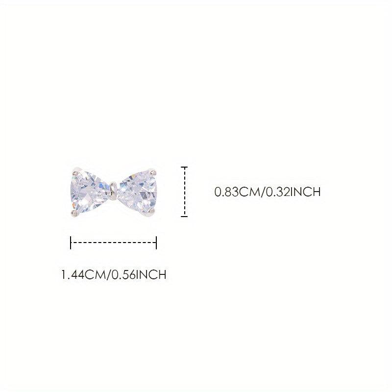Nail Rhinestones Crystals Bow Charms Nail Accessories
