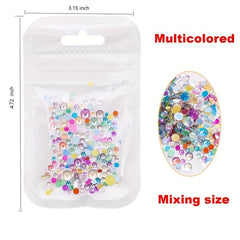 300 Pcs Glass Beads Pearls Half Round Pearls Assorted Sizes Flatback Pearl Beads