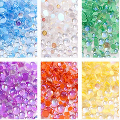 300 Pcs Glass Beads Pearls Half Round Pearls Assorted Sizes Flatback Pearl Beads