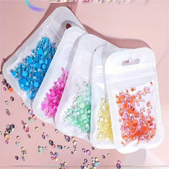 300 Pcs Glass Beads Pearls Half Round Pearls Assorted Sizes Flatback Pearl Beads