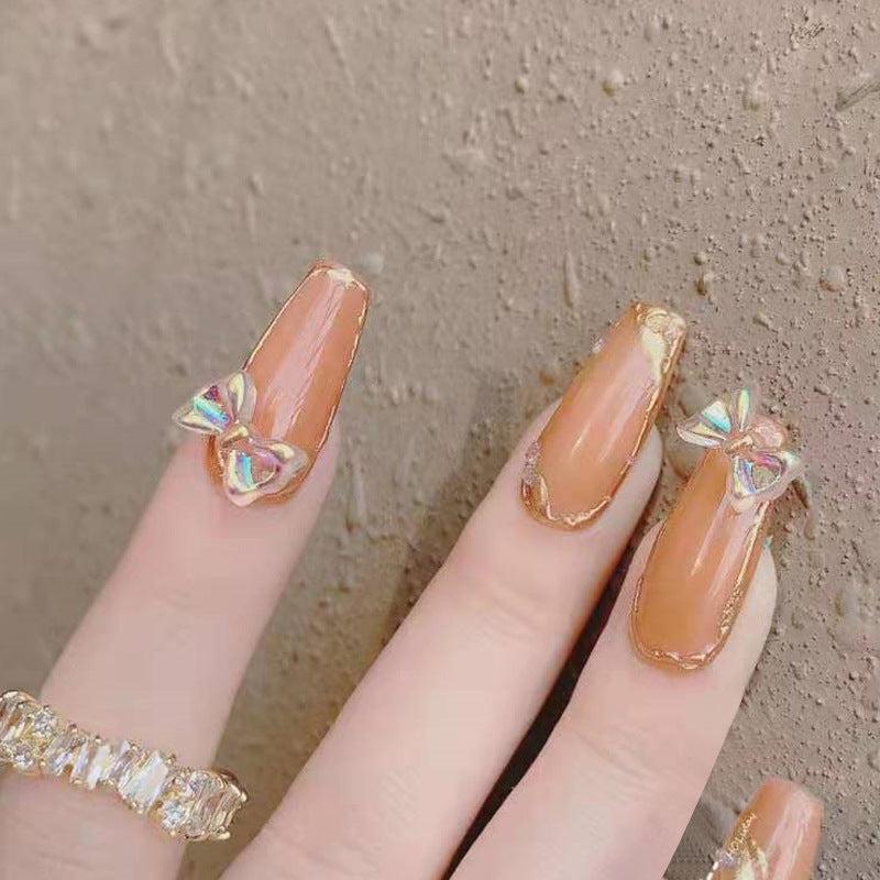 100pcs Nail Charms Rhinestone Bow Bear Heart Sparkling Resin Decor