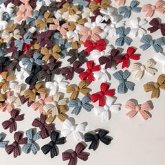 100pcs Nail Charms Rhinestone Bow Bear Heart Sparkling Resin Decor