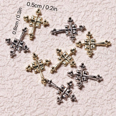3D Cross Nail Charms Punk Nail Charm Accessories Mixed Styles