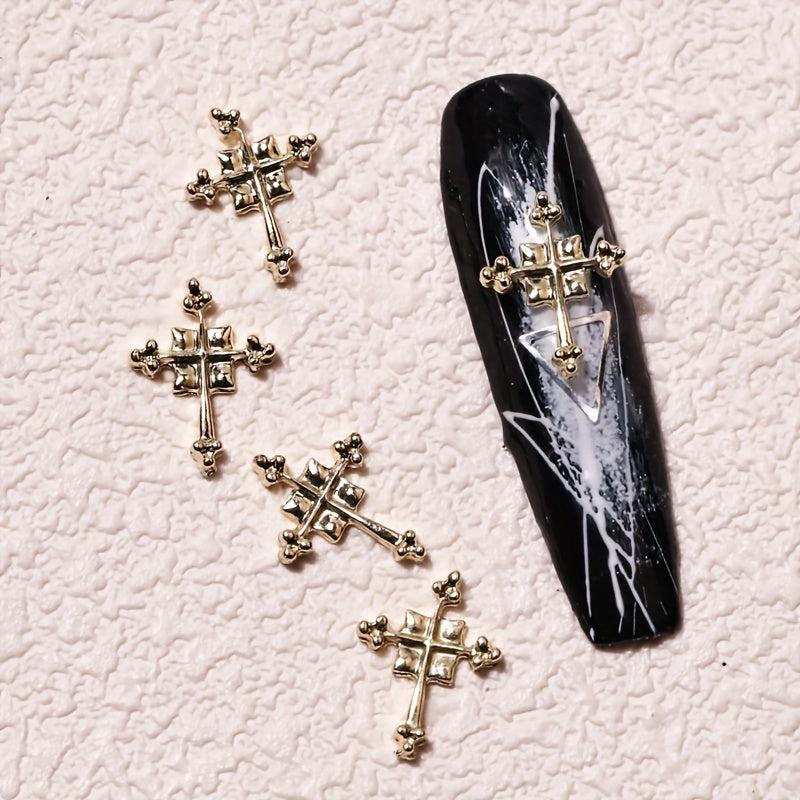 3D Cross Nail Charms Punk Nail Charm Accessories Mixed Styles