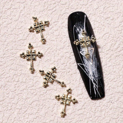 3D Cross Nail Charms Punk Nail Charm Accessories Mixed Styles