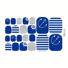 Glitter Toe Nail Stickers - 8 Sheets Pack