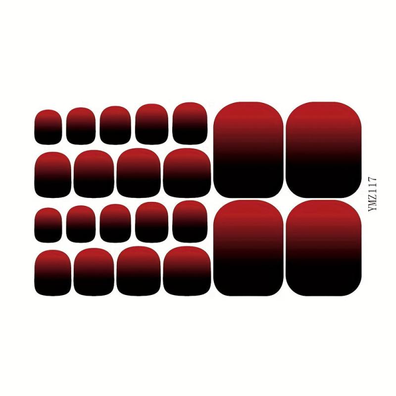 Glitter Toe Nail Stickers - 8 Sheets Pack