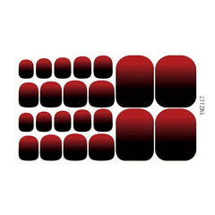 Glitter Toe Nail Stickers - 8 Sheets Pack