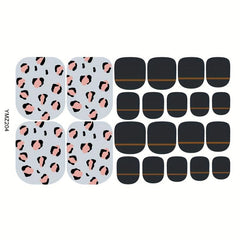 8 Sheets Toenail Polish Strips Toe Nail Art Stickers Decal Nails Wraps