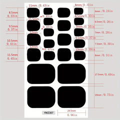 8 Sheets Toenail Polish Strips Toe Nail Art Stickers Decal Nails Wraps