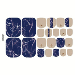 8 Sheets Toenail Polish Strips Toe Nail Art Stickers Decal Nails Wraps