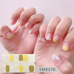 Colorful Full Cover Nail Decal Strips With Mini File