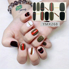 Colorful Full Cover Nail Decal Strips With Mini File