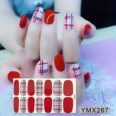 Colorful Full Cover Nail Decal Strips With Mini File