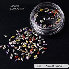 Iridescent Nail Art Rhinestones Zircon Gemstones DIY Accessories