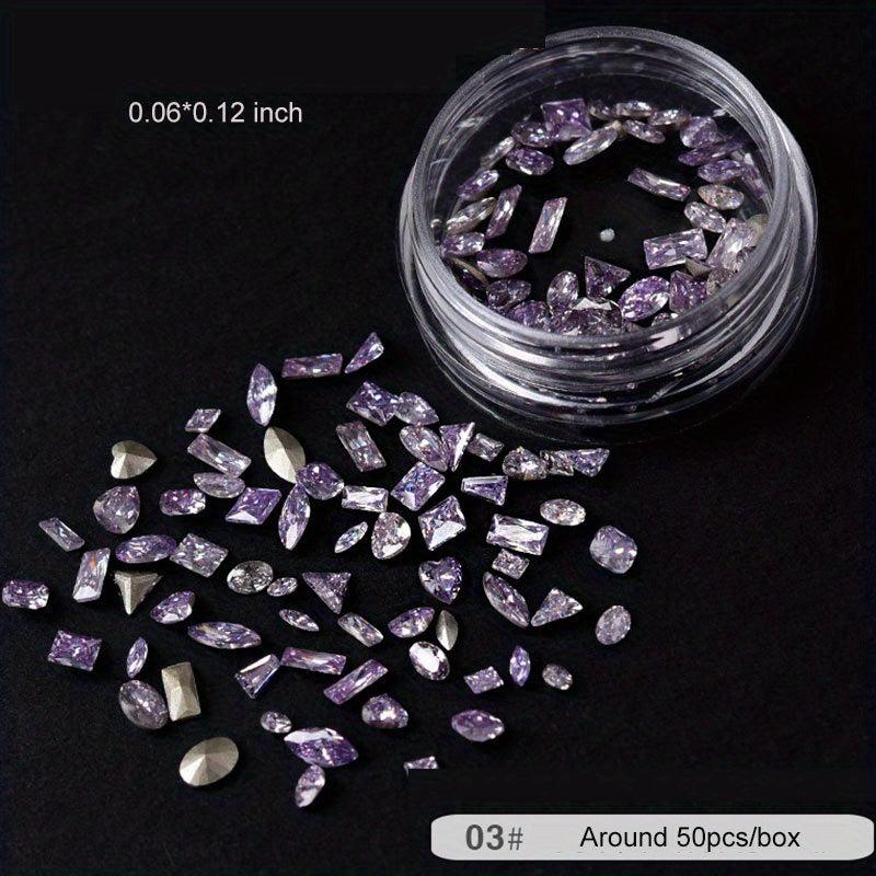 Iridescent Nail Art Rhinestones Zircon Gemstones DIY Accessories