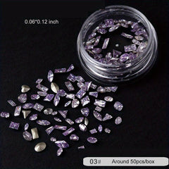Iridescent Nail Art Rhinestones Zircon Gemstones DIY Accessories