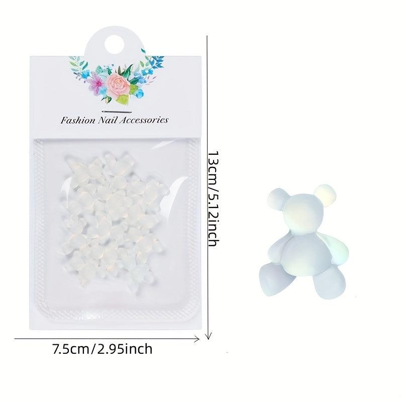 Glow Bear Nail Art Charms Resin Rhinestone Accessories
