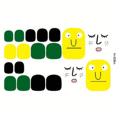 8 Pack Glitter Toe Nail Stickers Full Cover Art Supplies for Women Summer Style