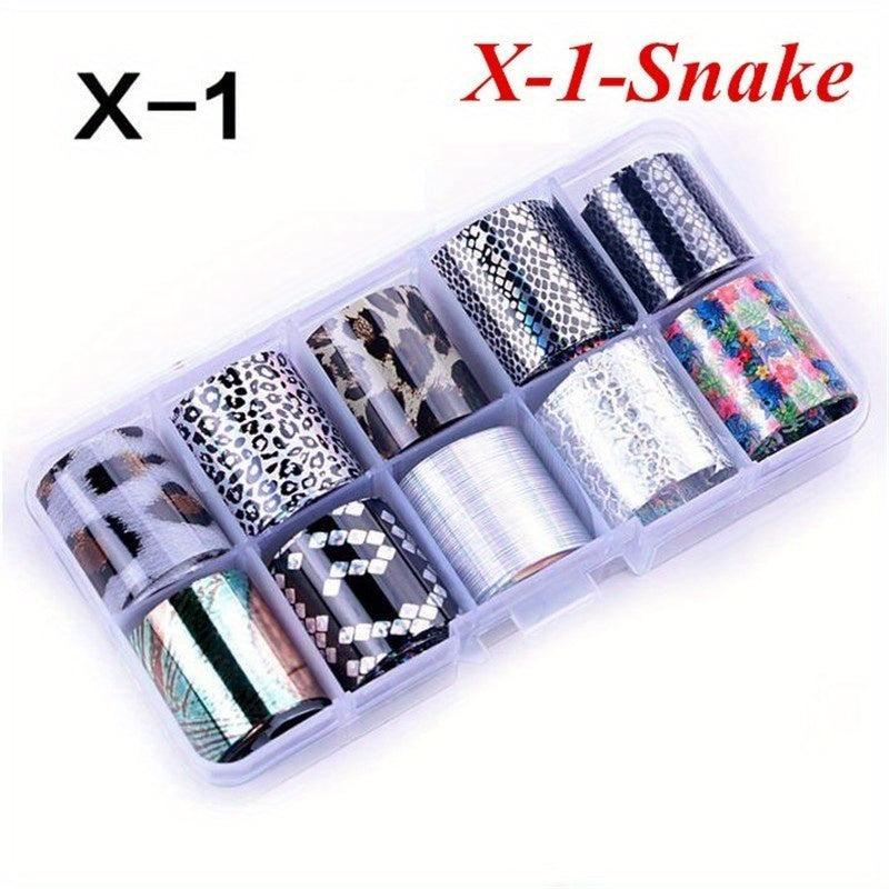 Starry Sky Nail Art Foil Stickers and Printed Nail Transfer Decals Kit