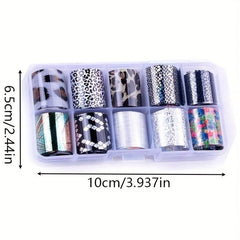Starry Sky Nail Art Foil Stickers and Printed Nail Transfer Decals Kit