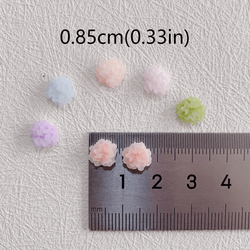 30pcs Luminous Flower Nail Art Charms Glow In Night Nail Art Jewelry