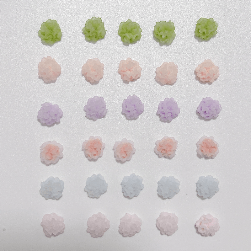 30pcs Luminous Flower Nail Art Charms Glow In Night Nail Art Jewelry