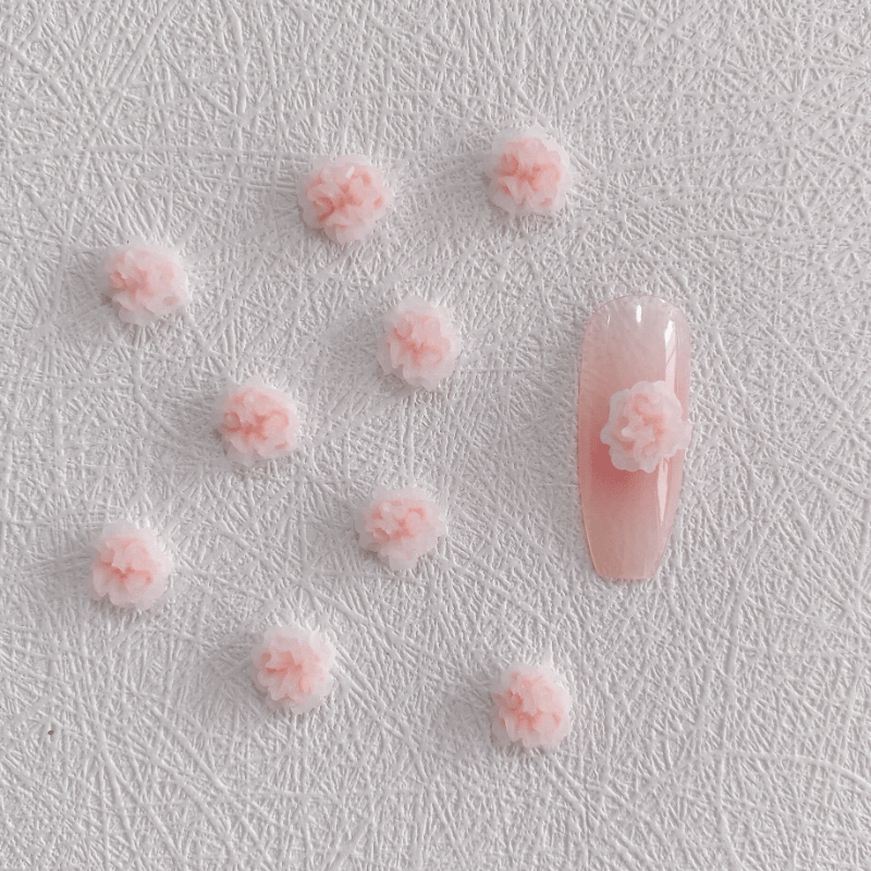 30pcs Luminous Flower Nail Art Charms Glow In Night Nail Art Jewelry