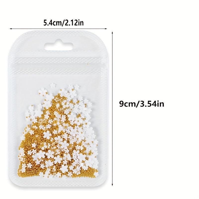 200pcs Five Petal Flower Nail Jewelry
