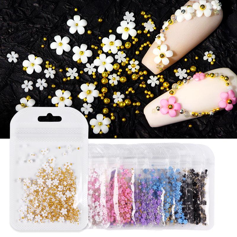 200pcs Five Petal Flower Nail Jewelry