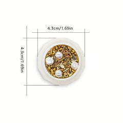 Sparkling 3D Flower Nail Art Decals with Rhinestone Ornaments